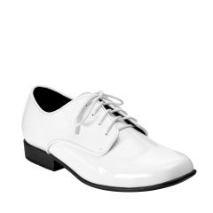 Nick White Patent Closed toe Mens Bridal Pumps - Shoes from Dr. Tuxedo by Benjamin Walk